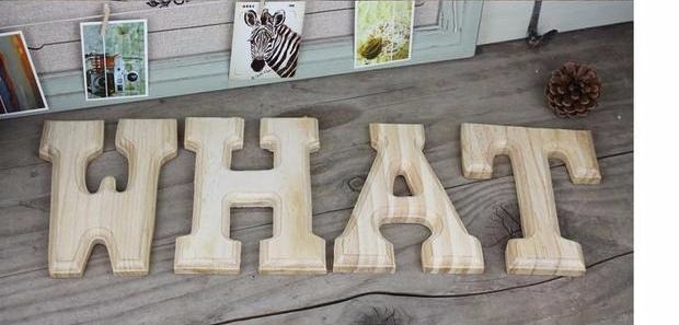 zakka木质DIY英文字母酒吧咖啡馆创意家居立体装饰品墙面挂饰壁饰