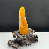 Ruihuang Cui Natural Jade Yunnan Huanglong Jade Fine Jewelry Pretty Colorful Carved Dragon Among Men Hand Toy Certificate