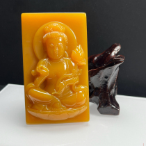 Ruihuang Cui natural jade fine jewelry emperor yellow Guanyin brand pendant sweater chain jade pendant gift belt certificate