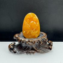 Ruihuang Cui Natural Jade Fine Jewelry Burmese Material Huanglong Jade Jade Rabbit Pendant Sweater Chain Jade Pendant Pendant Gift