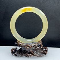 Ruihuang Cui Natural Jade Yunnan Huanglong Jade Fine Jewelry White Ice Bracelet 58 Circle Jade Bracelet Gift Certificate