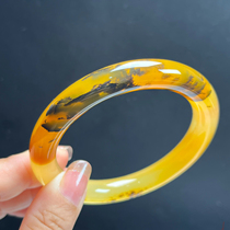 Ruihuang Cui Natural Jade Fine Jewelry Grass Flower Round Bracelet 55 Circle Jade Bracelet Bracelet Hand Jewelry Certificate