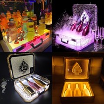 New Pint Champagne Luminous Wine Box VIP Exclusive Cup Box Bar Black Peach Ice Seal Box Nightfield Black Peach A Golden Sand Tank