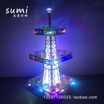 Bar Cocktail rack LED Luminous Bullet cup shelf Creative Eiffel Tower Ocean Wine One cup bullet cup