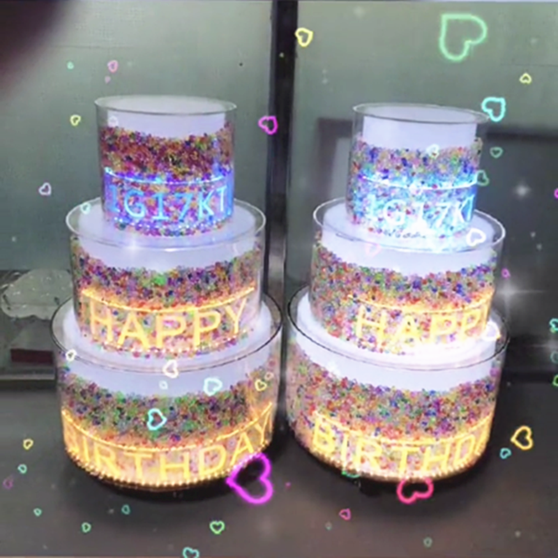 Bar Led Glow Cake Tower Birthday Party Exclusive Props KTV Night Shop Out of wine Champagne Show Wine Racks