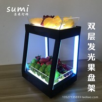 New Bar Luminous Snack Pan Creative Double Layer Fruit Dish Rack Snack Dish KTV Dried Fruit Snack Dish