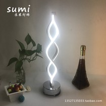 Led bar Charging table lamp Creative styling swivel S shaped Decorative Little Nightlight Restaurant Café Candleholder Table Lamp