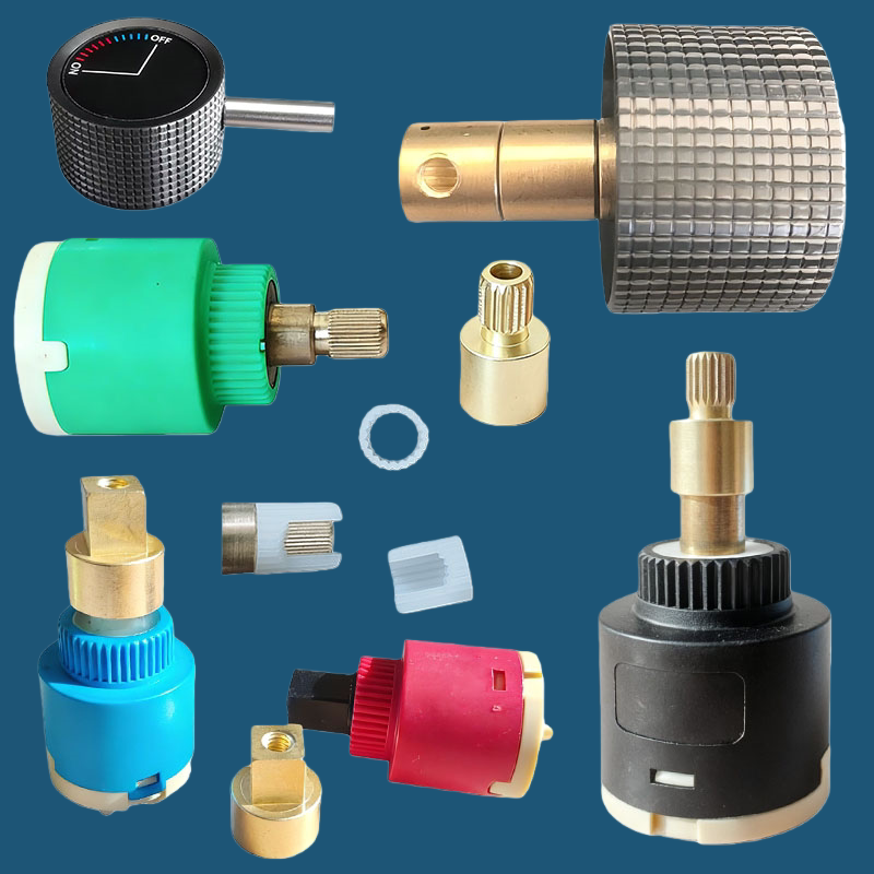 Shower Faucet Kitchen Waterfall Rain Shower Basin Handle Rotating Handle Switch Hot and Cold Water Valve Core Repair Parts