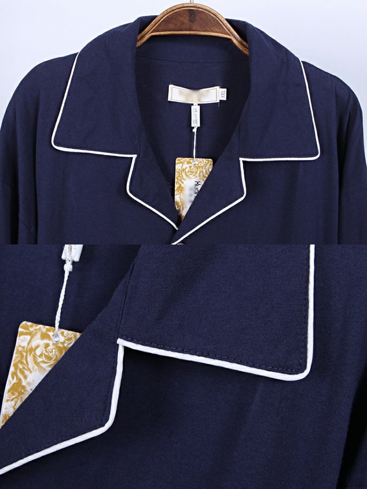 Mùa thu và mùa đông cộng với phân bón XL áo len dài tay lỏng lẻo đồ ngủ nam chất béo cotton thêm kích thước lớn dịch vụ tại nhà 300 kg bộ mặc nhà big size