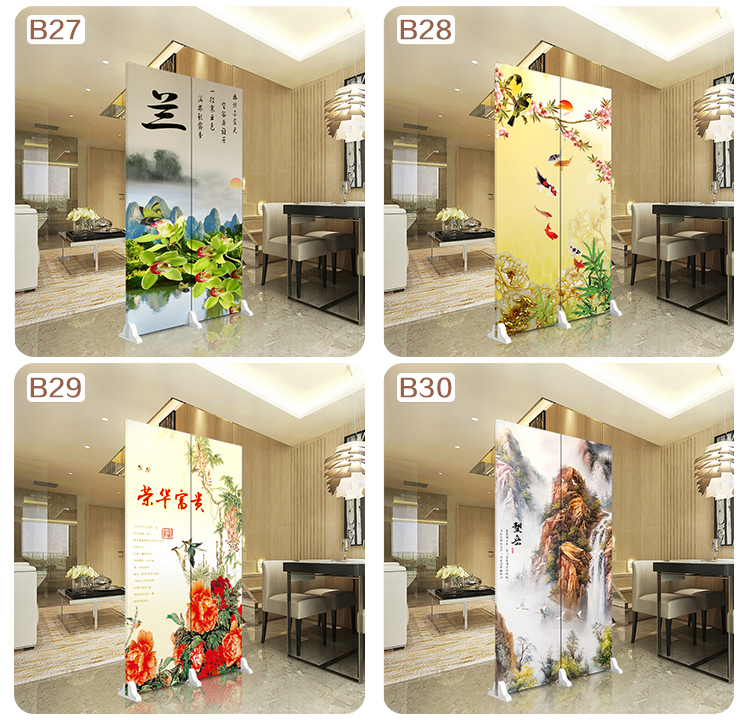 Trung Quốc màn hình phân vùng phòng khách có thể tháo rời màn hình gấp trang trí đơn giản thời trang kinh tế phòng ngủ gấp hai mặt vải - Màn hình / Cửa sổ khung bao cửa gỗ