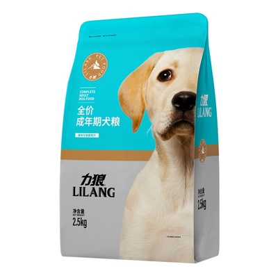 力狼天然粮祛泪痕通用成犬狗粮5斤