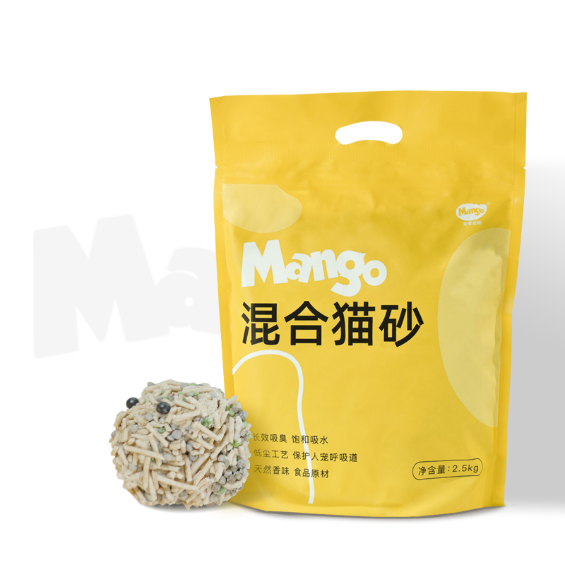 Mango蛮果1.5mm混合猫砂6L