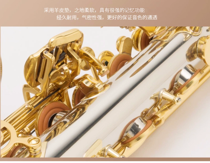 Ống đồng phương Tây chơi nhạc cụ bằng đồng trắng chạm khắc ống alto saxophone FAS-796 thả E-trưởng thành người lớn Brahma saxsophone
