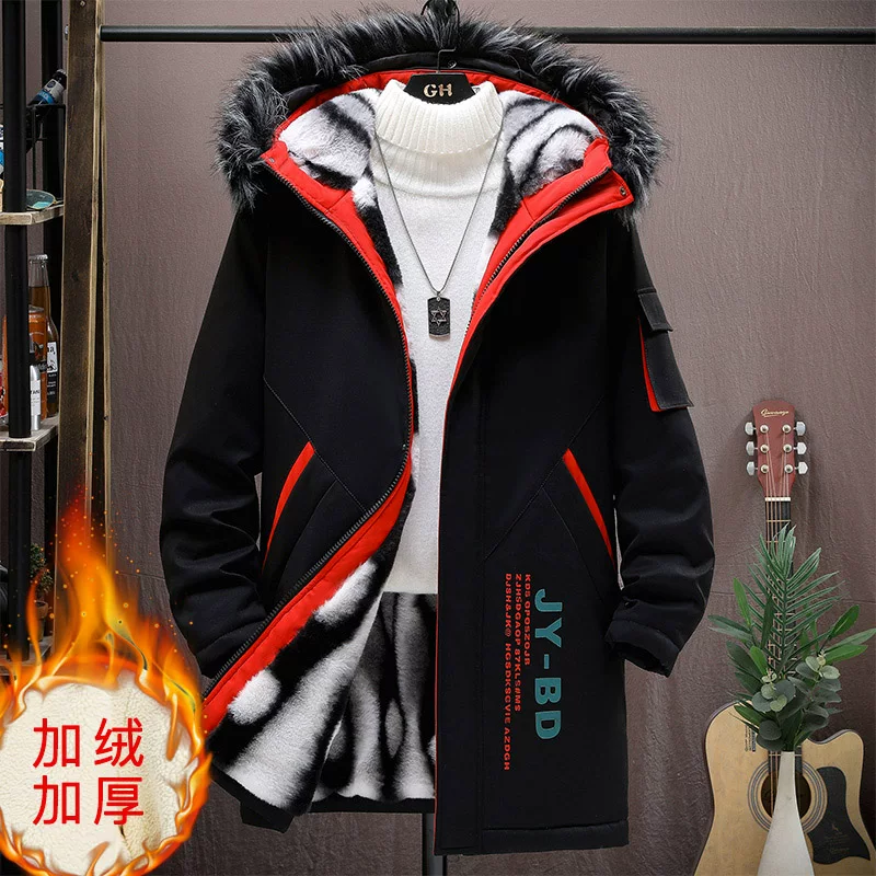 Warm men's down jacket