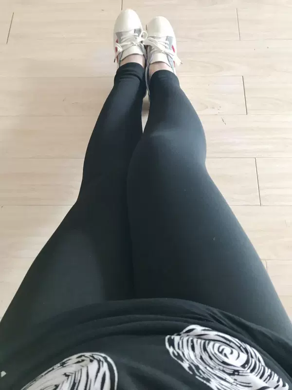 Mã lớn cộng với phân bón cộng với dài cộng với nhung dày mùa thu và quần legging mặc quần chân nhỏ 200 kg mặc eo cao chất béo MM