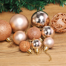 Christmas ball decorations 100PCS rose gold 3cm 4cm 6cm boxed round suspended scene arrangement pendant