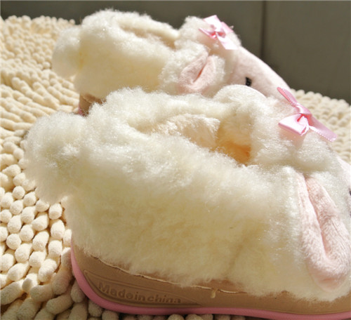 Chaussons enfants en suède pour hiver - semelle caoutchouc - Ref 1020974 Image 19