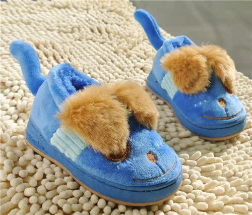 Chaussons enfants en suède pour hiver - semelle caoutchouc - Ref 1020974 Image 69