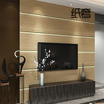 Wide stripes light luxury gold wallpaper Blue White imitation wall cloth wall cloth Club Hotel atmospheric TV background wall cloth