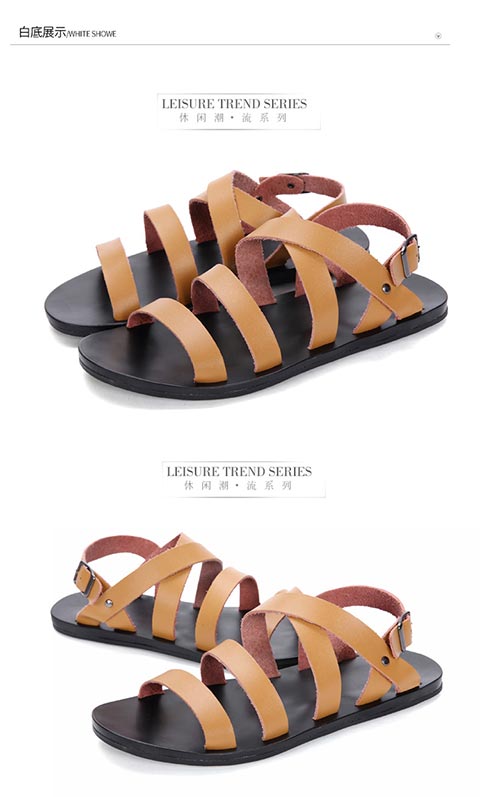 Mùa hè 2018 phong cách mới Giày sandal nam xu hướng da cá tính Giày đi biển phiên bản Hàn Quốc của dép giản dị hoang dã và dép thủy triều sandal nam đẹp