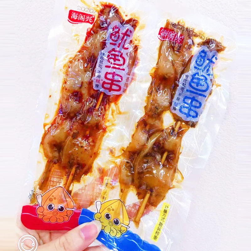 May New cargo Sea loft Squid Strings Original Flavor Spicy Notes Ready-to-eat Seafood Squid Slices 500g Independent Packaged Snacks