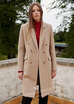 21 Autumn and winter France Paris kmj herringbone sheep wool coat coat Lawson