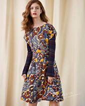 Value off spot 34 French designer cdc French flower print dress