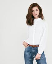 Domestic spot 34 French designer cdc simple petal collar shirt