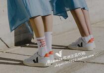 French designer veja leather lace-up shoes