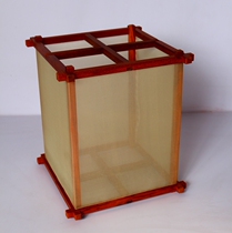 diy homemade lantern festival teahouse solid wood children gift gift tenon and mortise calligraphy painting factory direct sales