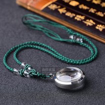 Natural raw stone polished white crystal clay bottle Tower pendant glaber box empty bottle amulet men and women