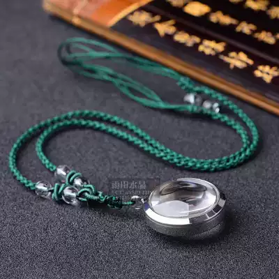 Natural raw stone polished white crystal clay bottle Tower pendant glaber box empty bottle amulet men and women