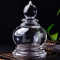 Pure body natural crystal large white crystal stupa ornaments to support the stupa garu box