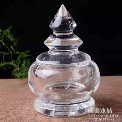 Natural Crystal large white crystal stupa ornaments to provide for the stupa Pagoda