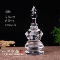 Natural crystal pure body crystal stupa ornaments high transparency pagoda can provide for Buddha