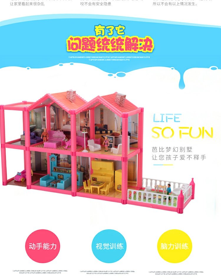Hello Kitty Ngôi nhà búp bê Hello Kitty Ngôi nhà búp bê Cô bé Biệt thự Đồ chơi Giáo dục đồ chơi bác sĩ