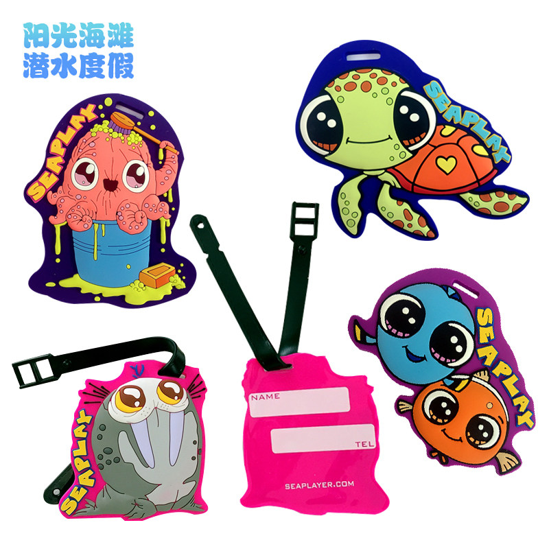SEAPLAY large series of cartoon luggage tags of ultra cute buy a full set of summon a dragon and quotation