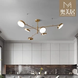 Медная люстра, светильник для гостиной для спальни, 2020 года, легкий роскошный стиль