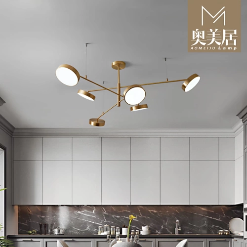 Медная люстра, светильник для гостиной для спальни, 2020 года, легкий роскошный стиль