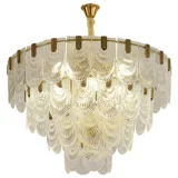 Медный светильник, современная и минималистичная люстра для гостиной, медная современная подвеска из кварца, легкий роскошный стиль