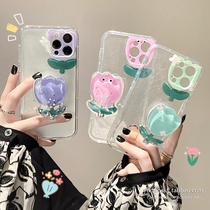 ins decompression tulips apply iPhone12 13promax apple 11 phone shell xs bracket xr female 8p soft