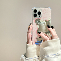 Tide-card pink Cubs apply iPhone13promax Apple 12 mobile phone shell 11 flowers xr mirror 8 women