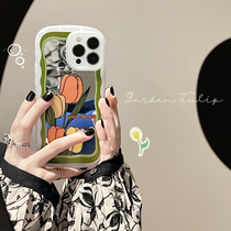 Small crowd tulip mirror applicable iPhone13promax apple 12 phone shell 11 female xs silicone xr soft 8p