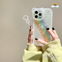 Cute Rainbow Cubs Apply iPhone13promax Apple 12 Phone Shell 11 Cartoon Xs Stereoxr Woman 8p