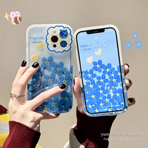 ins spring and summer blue flowers apply iPhone12 apple 13promax mobile phone shell 11 drop rubber xs female xr soft shell 8