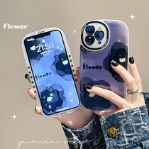 Purple splash flowers apply iPhone12 13promax Apple 11 phone shell xs new xr anti-fall 8 women