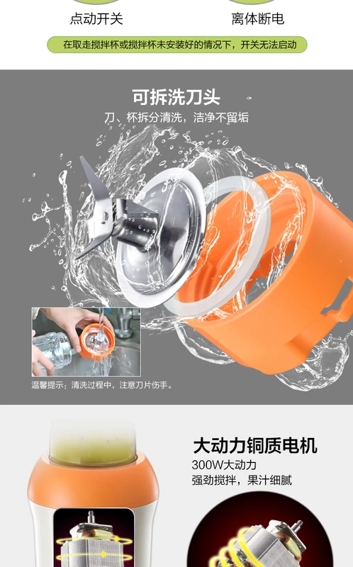 Máy xay sinh tố cầm tay gấu LLJ-D05J1 mini mini nhà đa năng