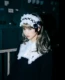 Điểm không bài thơ đứng cổ áo dài tay áo đen ista mori dongsensen Nhật Bản lolita - Sản phẩm HOT