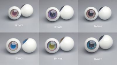 taobao agent OB11 glass eye pearl round and slippery colorful eye pattern 8mm10mm A product low arc spot pure handicraft