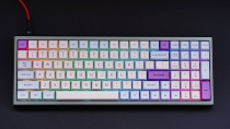 JM96 RGB backlight hot-swappable electrophoretic white anodized 96 mechanical keyboard 96S customized